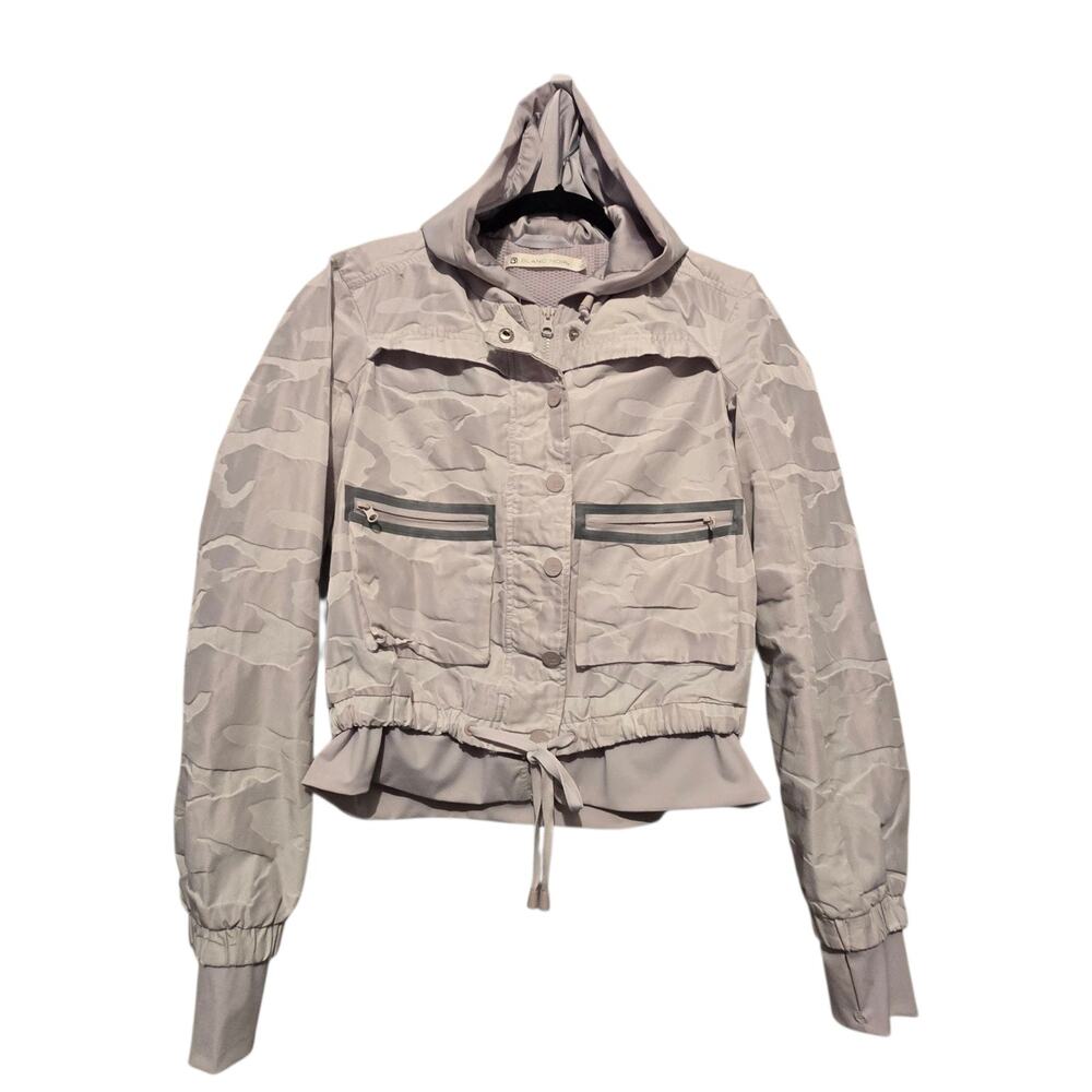 Blanc Noir Skyfall Camo Aviator Jacket Womens SM Gray Utility Luxury Gorpcore
